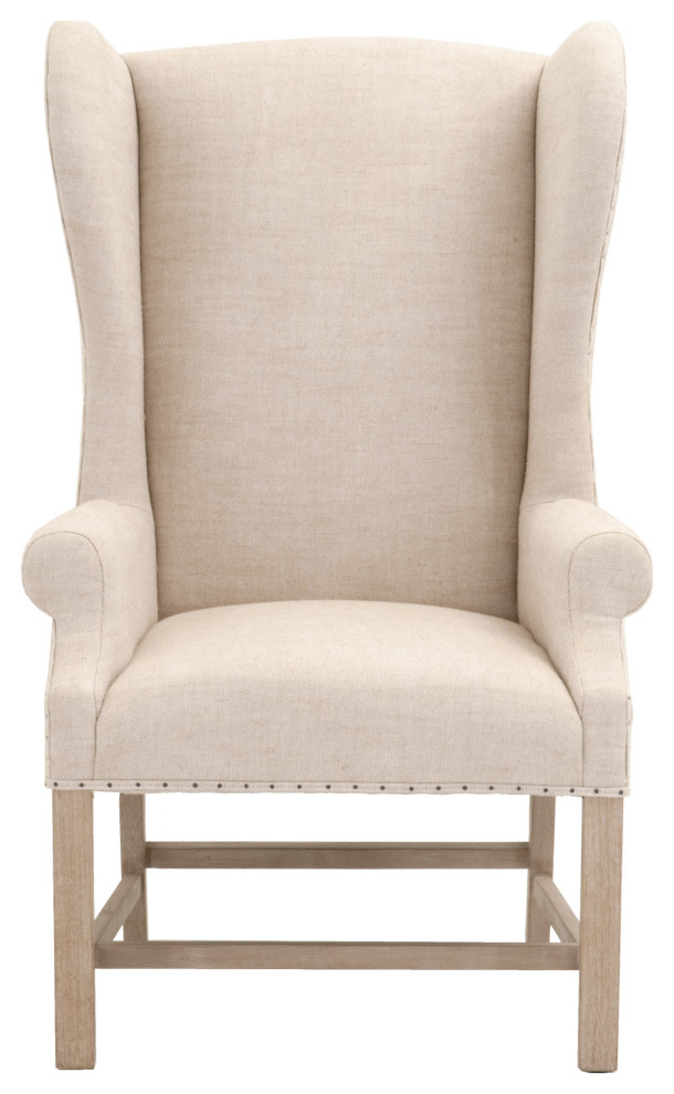 Arm Chairs Chateau Arm Chair Bisque French Linen  Natural Gray Ash   Transitional   Armchairs And Accent Chairs   by Sideboards and Things  Houzz