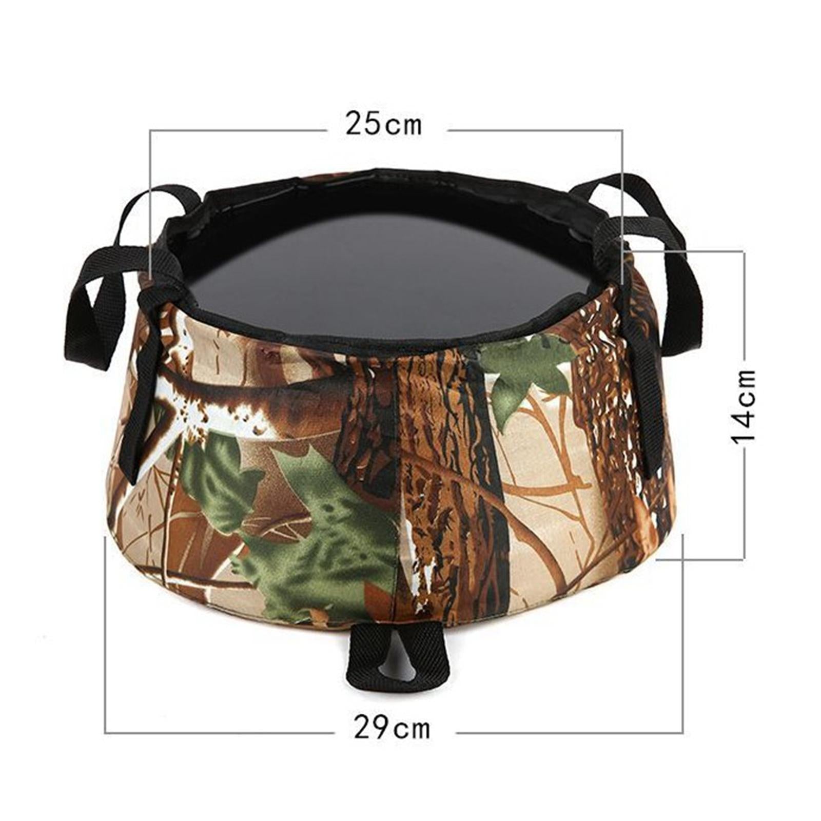 2PCS Hiking Camping Folding Bucket Wash Basin for Traveling Fishing Durable