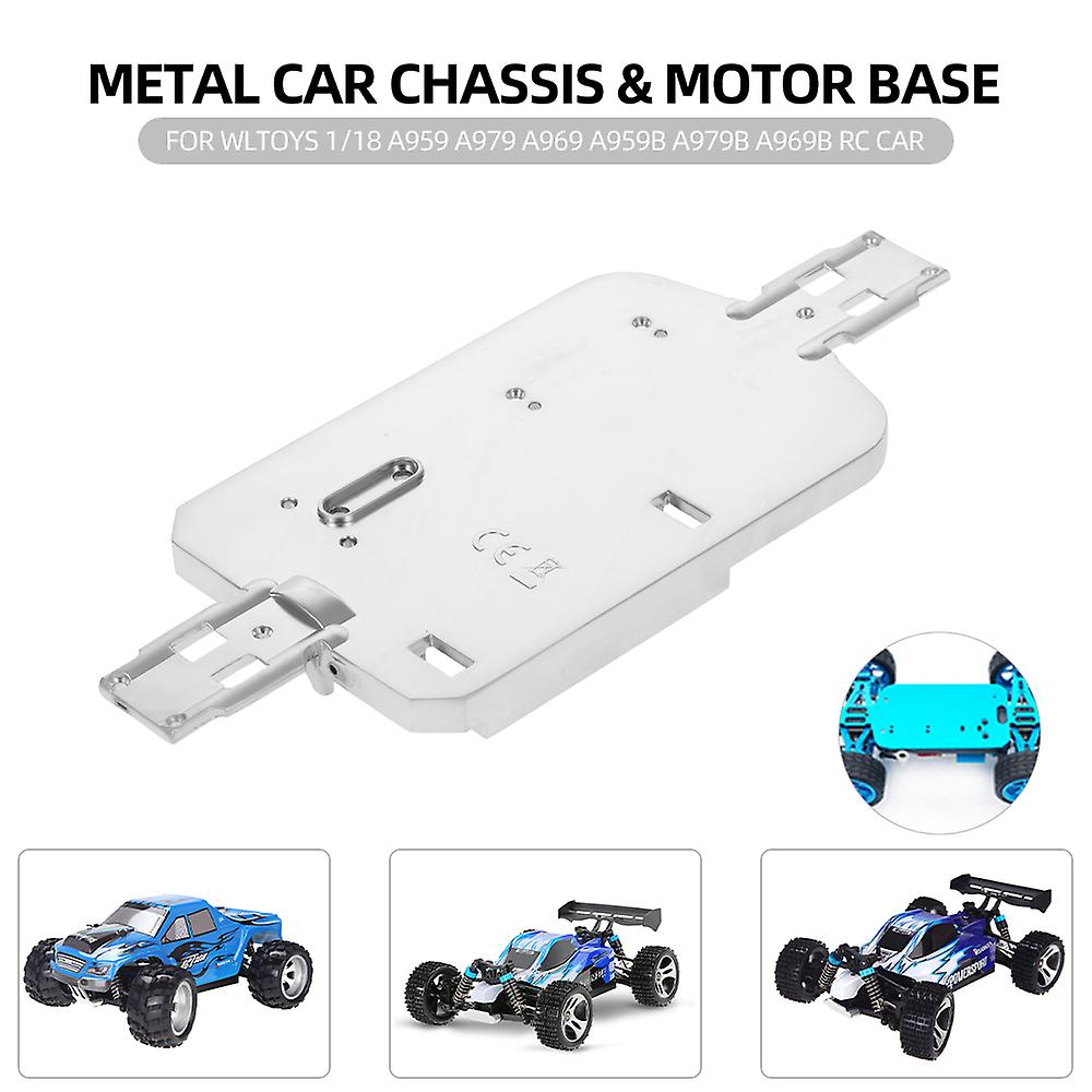 Chassis Car Bottom and Motor Base Metal For Wltoys 1/18 A959 A979 A969 A959b A979b A969b Rc Car No.203161