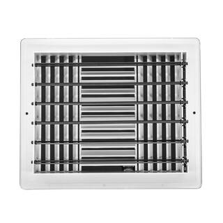 Venti Air 10 in x 8 in White Plastic 3 Way Supply Register for Duct Opening 10 in W x 8 in H HPS1008