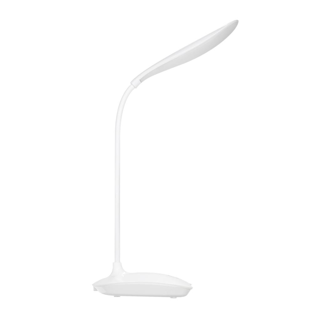 Ultralight White Led Usb Rechargeable Dimmable Eye-caring Desk Lamp Touch Control Table Light With 360 Rotatable Head Flexible Hose For Studying Readi