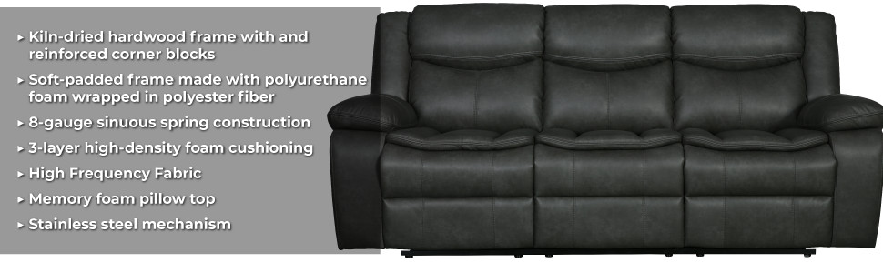 Arlington Leather Air Reclining Sofa 2 Piece Set   Contemporary   Living Room Furniture Sets   by Luxuriant Furniture  Houzz