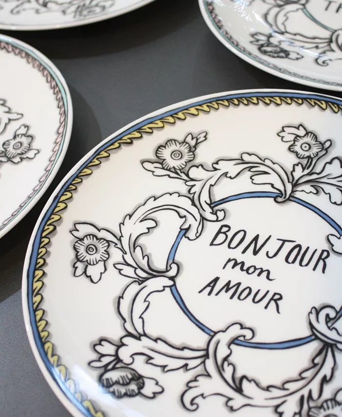 Twig New York Bonjour Mon Amour 8 Salad Plate