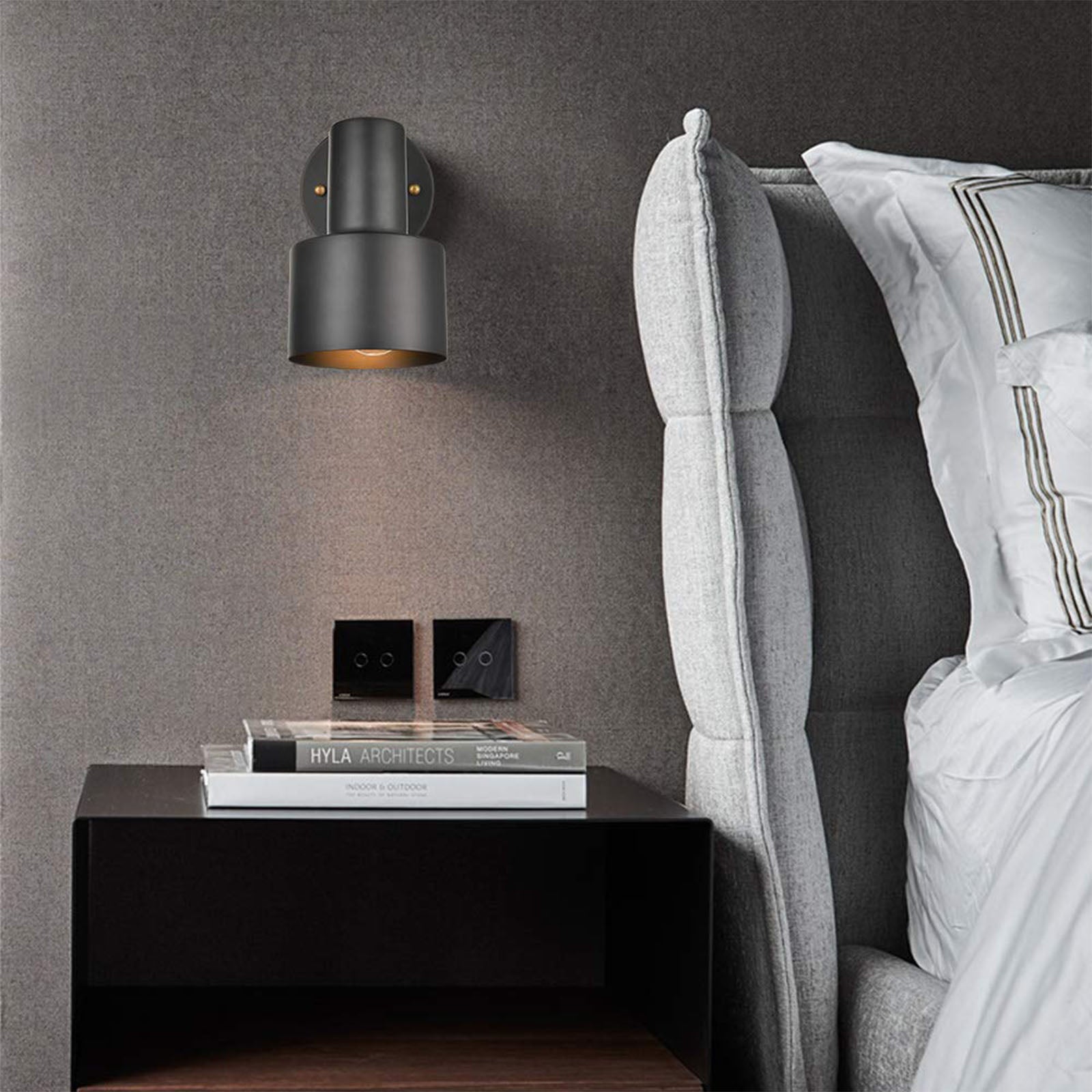 Pre Order 25  Days Delivery Hotel Style Headboard/Wall Reading Lamp Cy-Bd-035-Bk