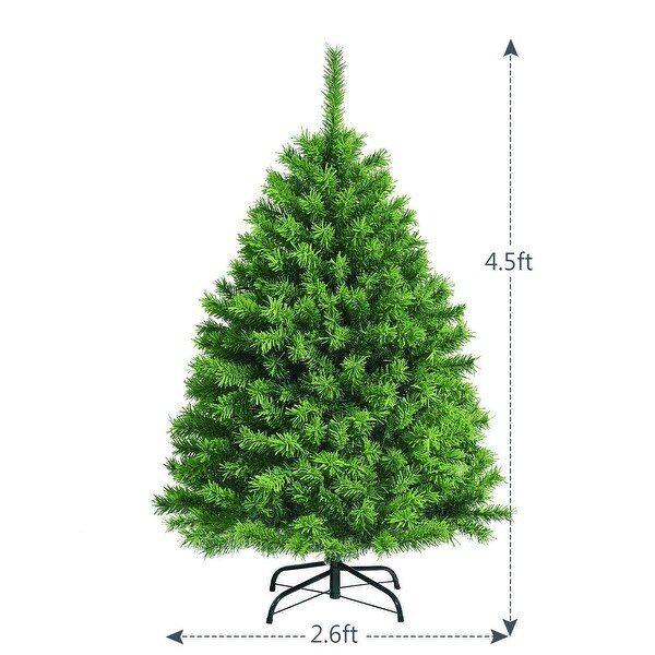 Unlit Artificial Christmas Tree with Metal Stand