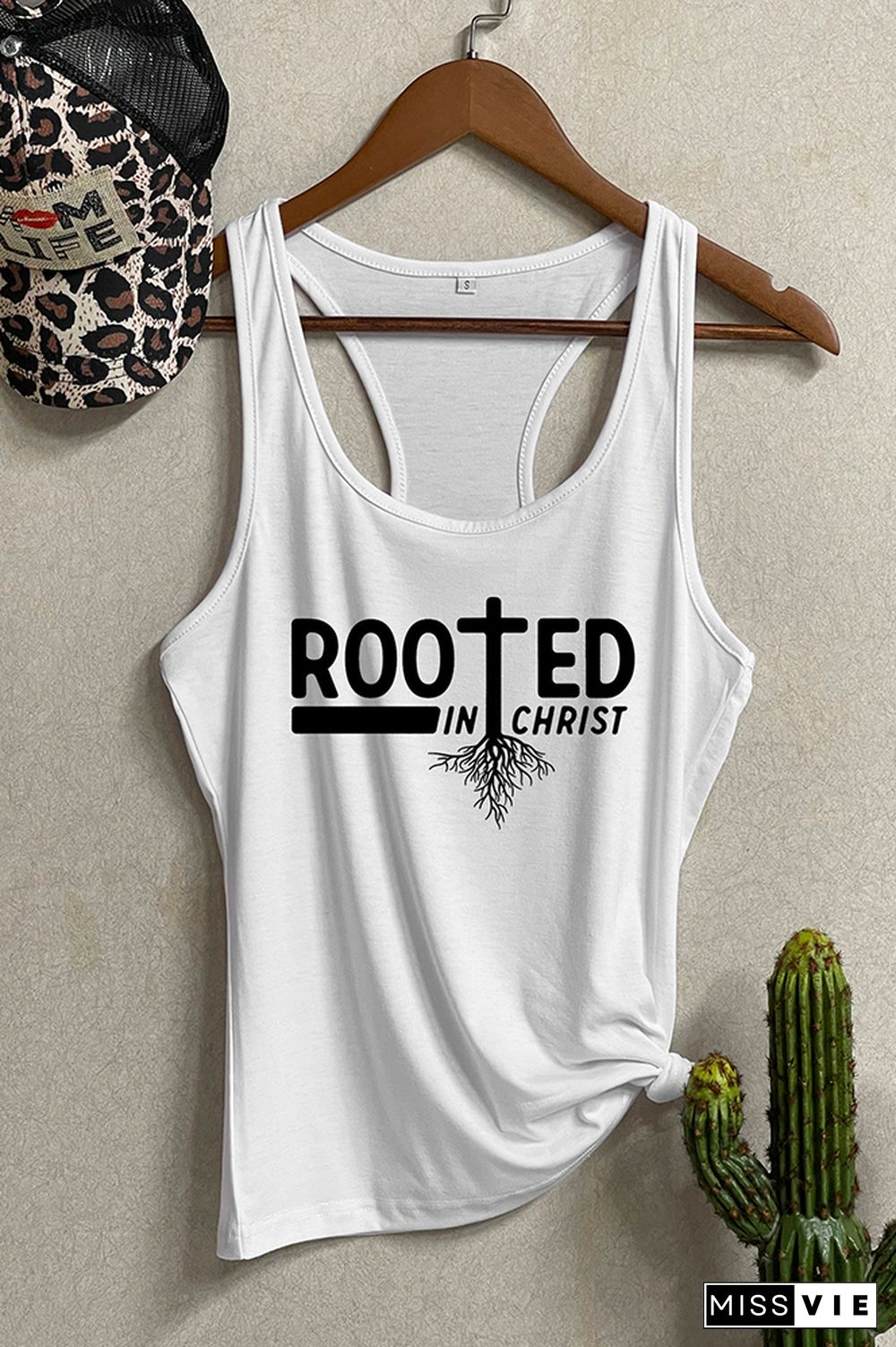 Rooted In Christ Sleeveless Tank Top Wholesale