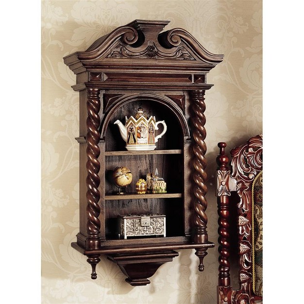 Design Toscano Charles Ii Wall Curio Cabinet