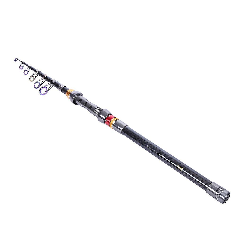 Protable Ultralight Carbon Fishing Rod Telescopic Sea Pole Tackle Accessory 2.4m