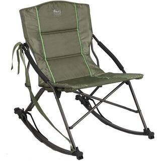 Timber Ridge Alder Green Steel Quad Folding Rocker Camping Chair TR-EVT009