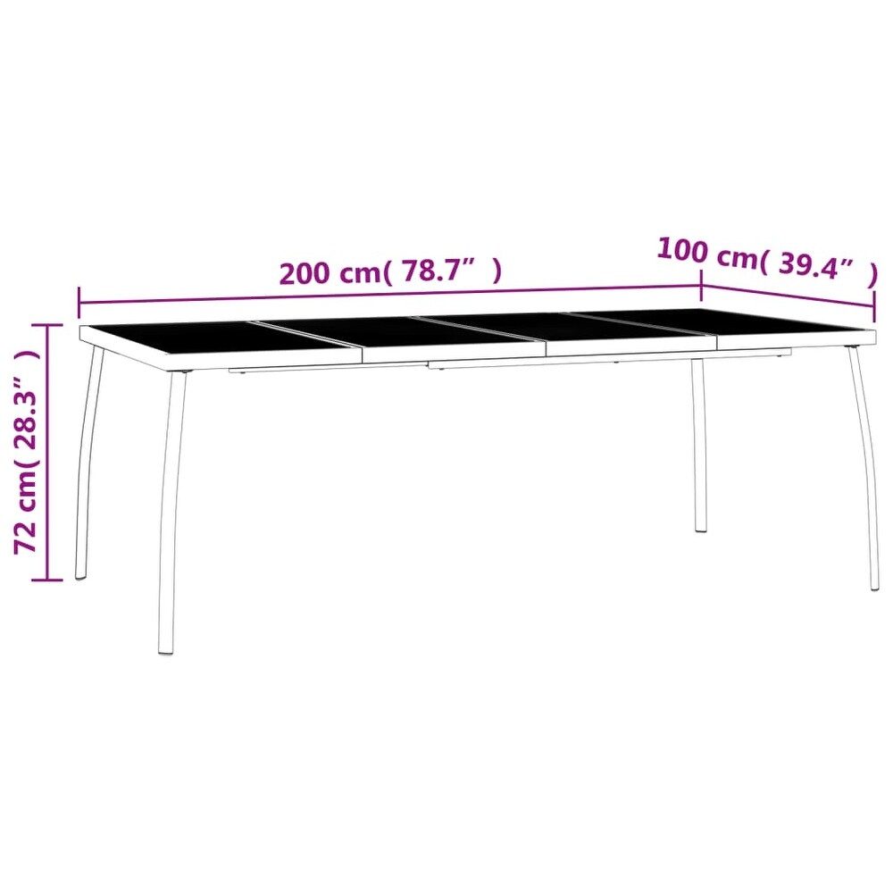 vidaXL Patio Table Anthracite 19.7\