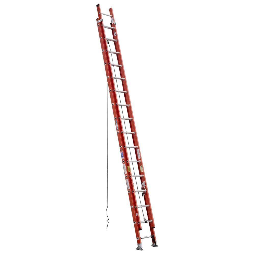 Werner 32 ft. Fiberglass Extension Ladder with 300 lbs. Load Capacity Type IA Duty Rating D6232-2