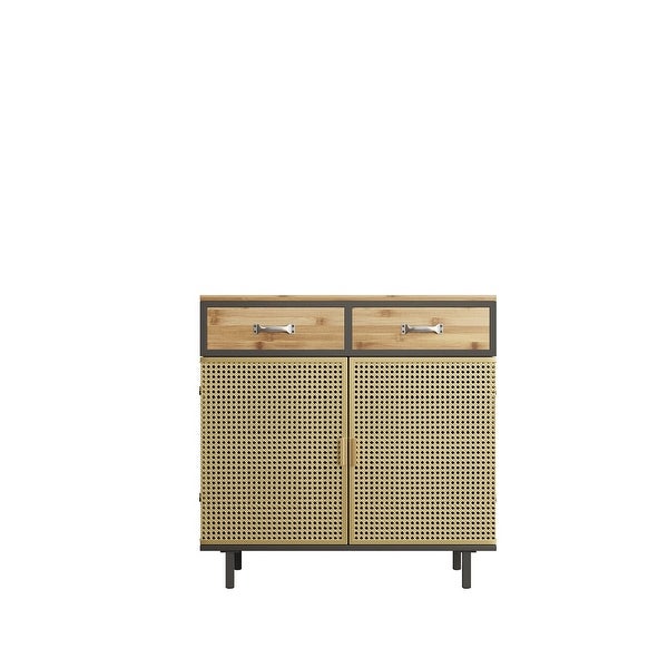 2 Drawers Sideboard， Modern Furniture Decor Storage Cabinet