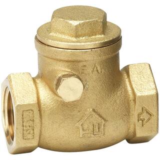 HOMEWERKS 1-12 in. FIP x 1-12 in. FIP Lead Free Brass Swing Check Valve 240-2-112-112