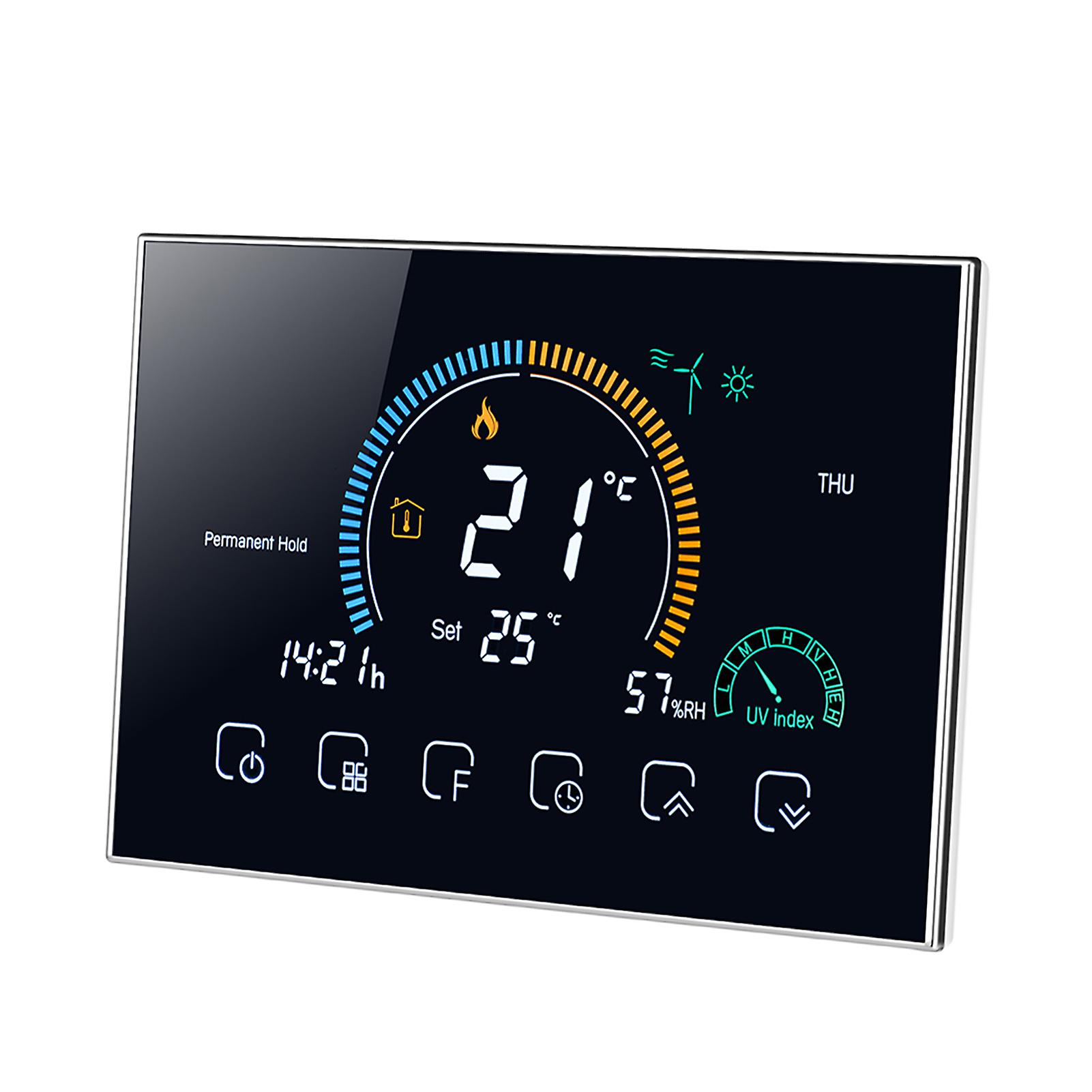 95-240v Wi-fi Smart Programmable Thermostat 5+1+1 Six Periods Voice App Control Backlight Lcd Water/ Gas Boiler Heating Thermoregulator With Uv Index