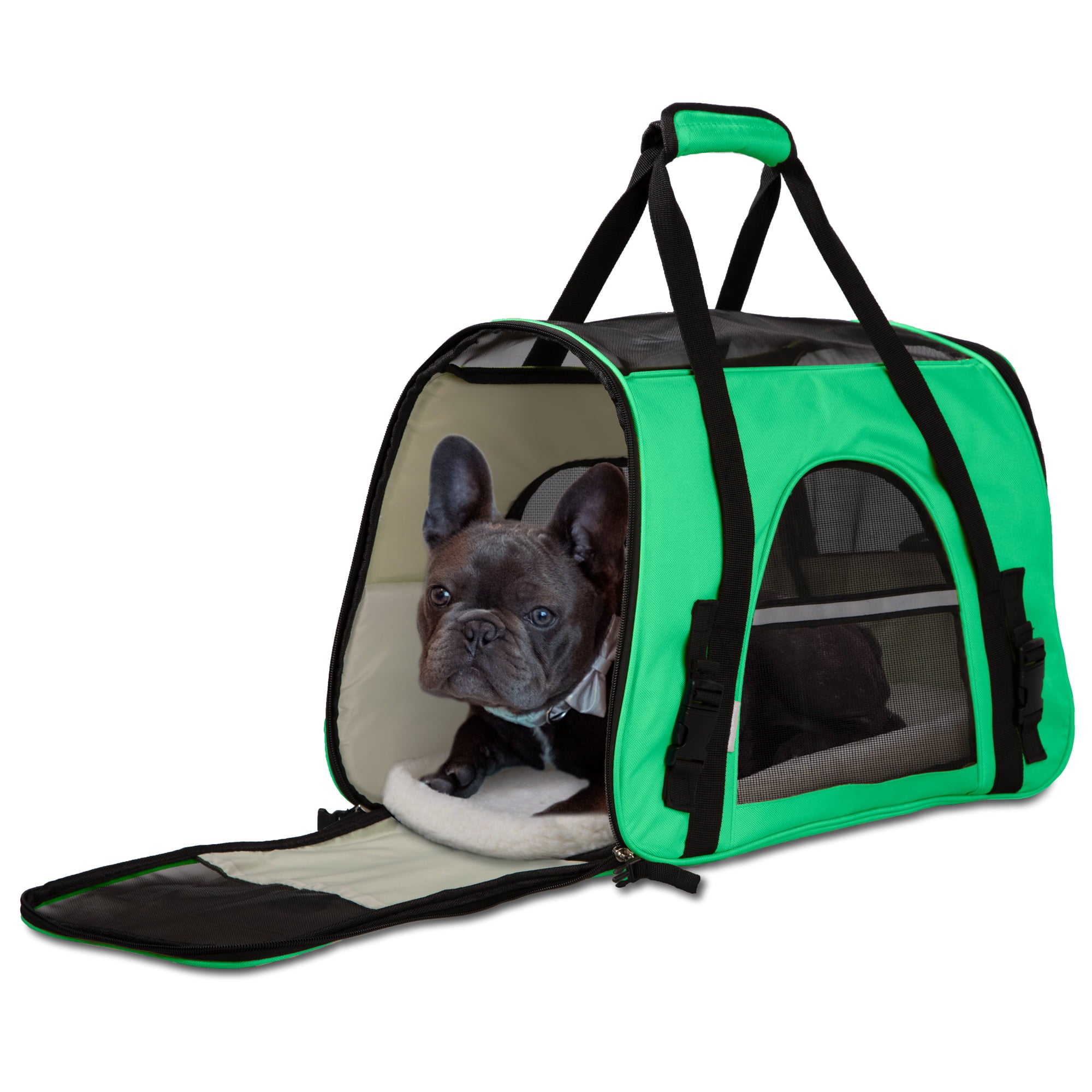 Paws and Pals Pet Carrier for Dogs and Cats - Soft-Sided FAA Airline Approved Easy Travel Deluxe