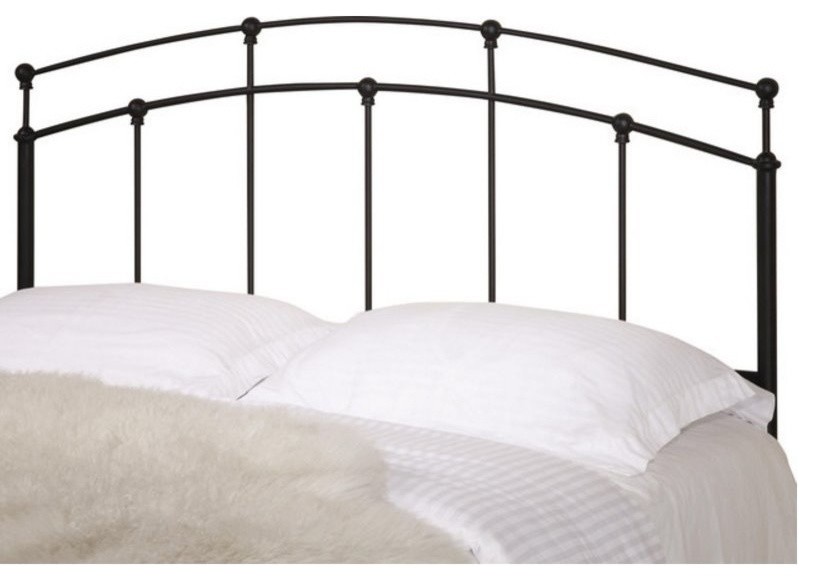 Bowery Hill Transitional Metal Full Queen Spindle Headboard in Black   Traditional   Headboards   by Homesquare  Houzz