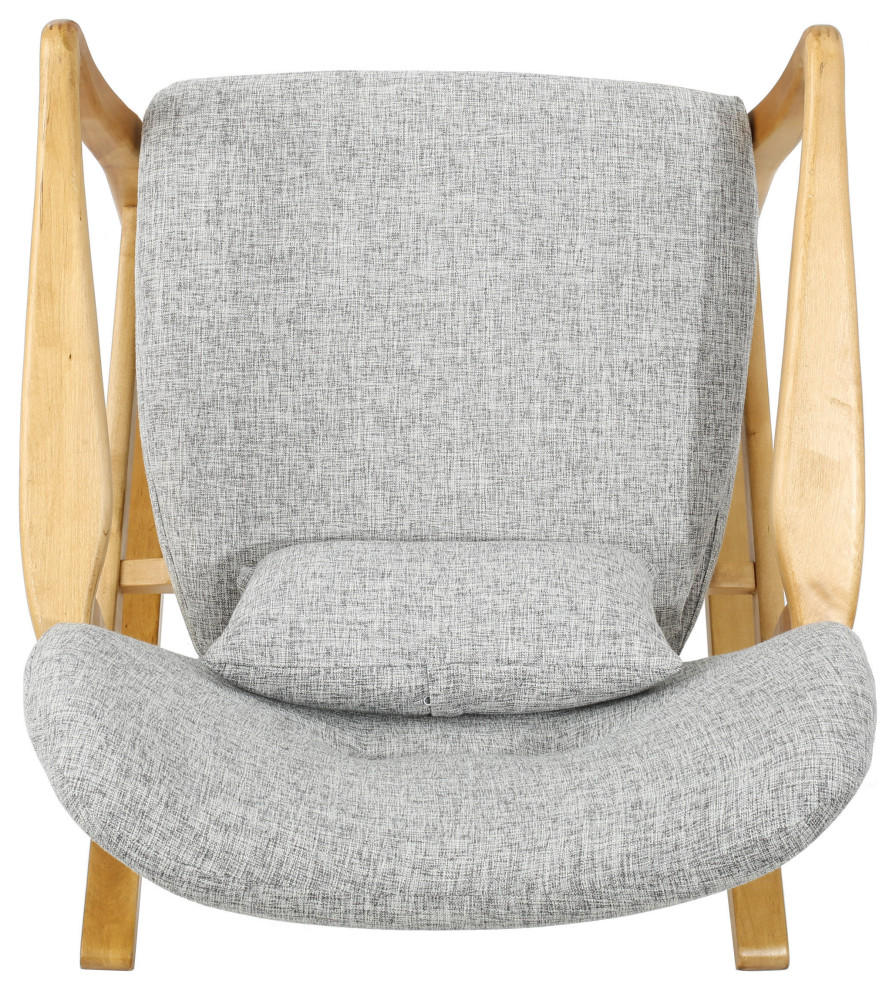 GDF Studio Balen Mid Century Modern Fabric Rocking Chair   Midcentury   Rocking Chairs   by GDFStudio  Houzz