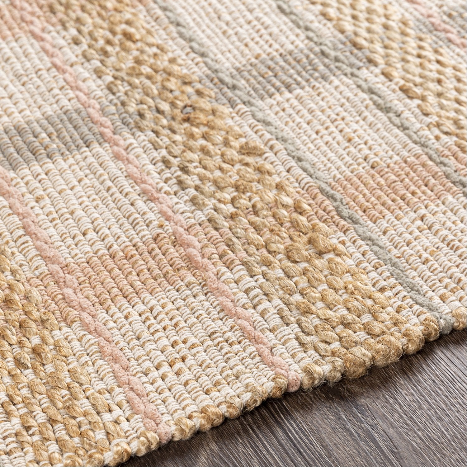 Lexington Hand Woven Rug in Beige, Camel, Rose, Sage