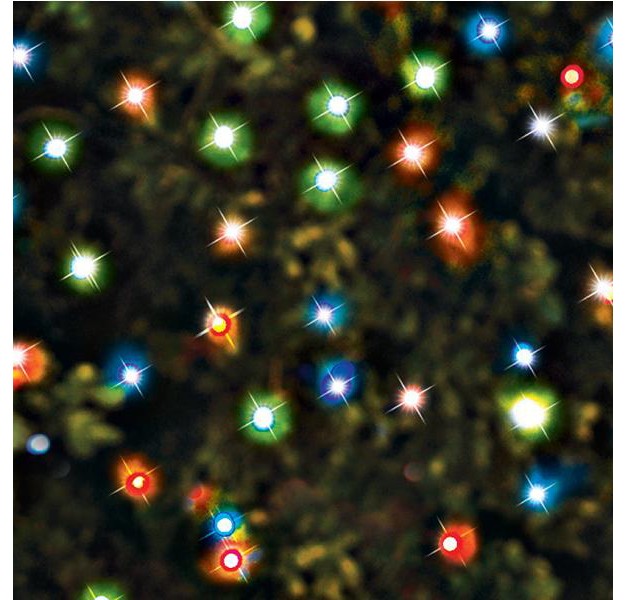 Collections Etc Festive Outdoor String Lights Solar Powered 60 Lights