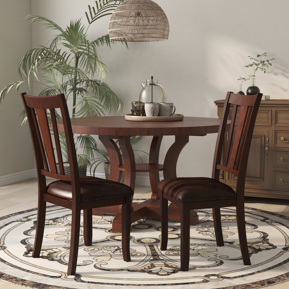 Furniture of America Betsy Traditional Espresso Slat Dining Chairs (Set of 2)