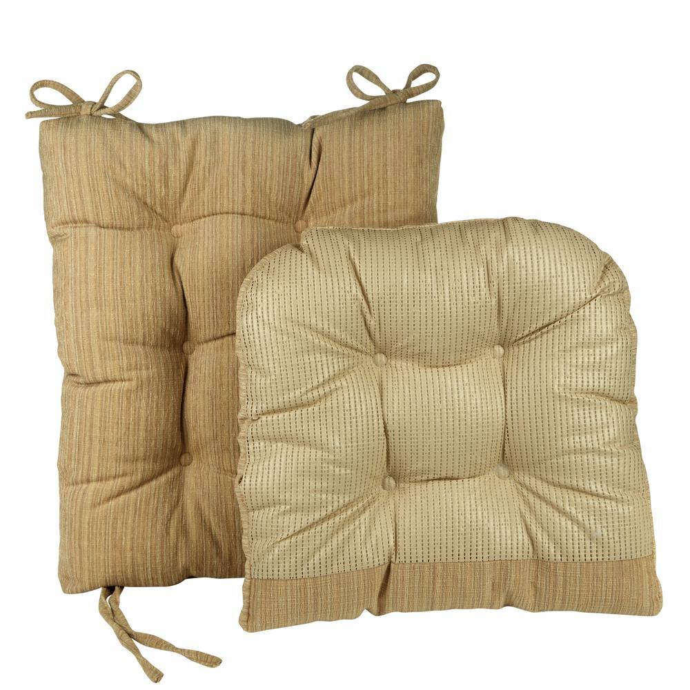 Klear Vu Gripper Polar Chenille Sand Jumbo Rocking Chair Cushion Set 849177XL-31