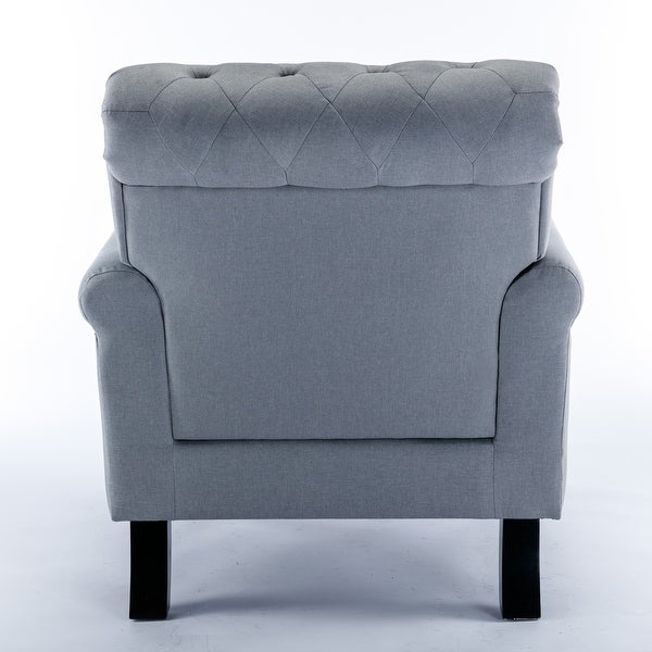 JASIWAY Tufted Linen Accent Chairs Upholstered Single Sofa