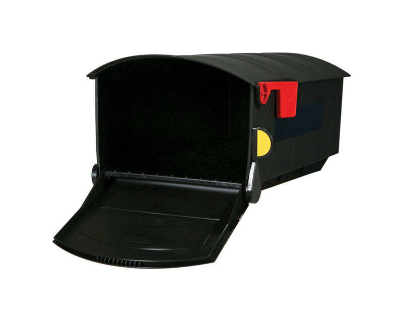 Gibraltar Mailboxes Patriot Classic Plastic Post Mount Black Mailbox