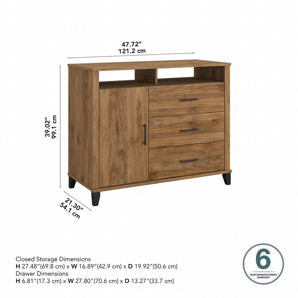 Somerset Tall Sideboard Buffet Cabinet by Bush Furniture