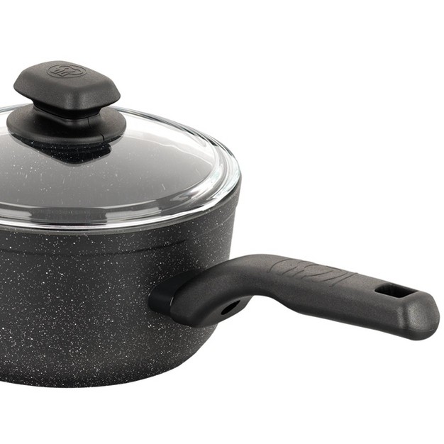 Korkmaz Ornella 2 Piece 2 Liter Quart Aluminum Nonstick Saucepan With Lid