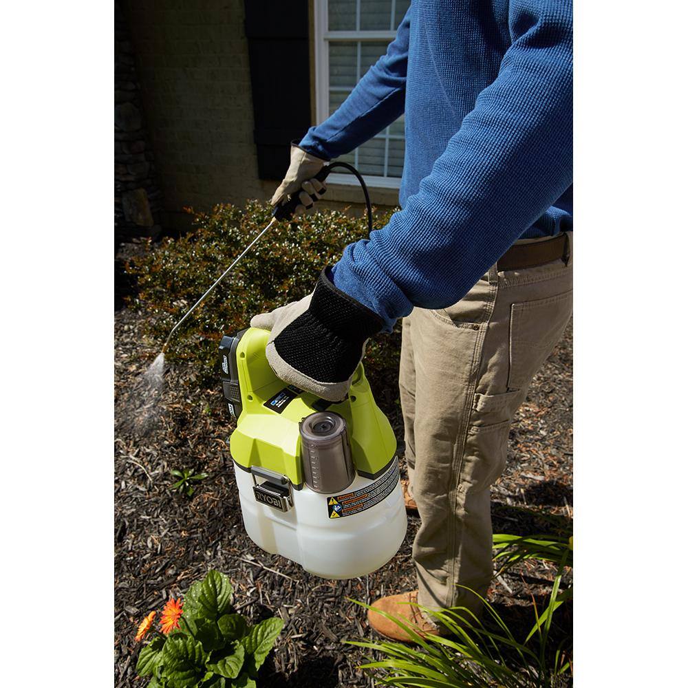 RYOBI ONE+ 18V Cordless Battery 1 Gal. Chemical Sprayer with 1.3 Ah Battery and Charger P2810