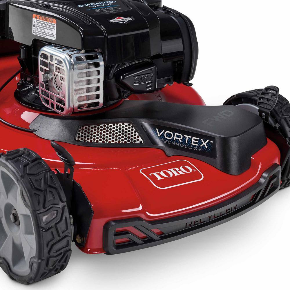 Toro 22 in. Recycler Briggs  Stratton High Wheel FWD Gas Walk Behind Self Propelled Lawn Mower with Super Bagger 21442