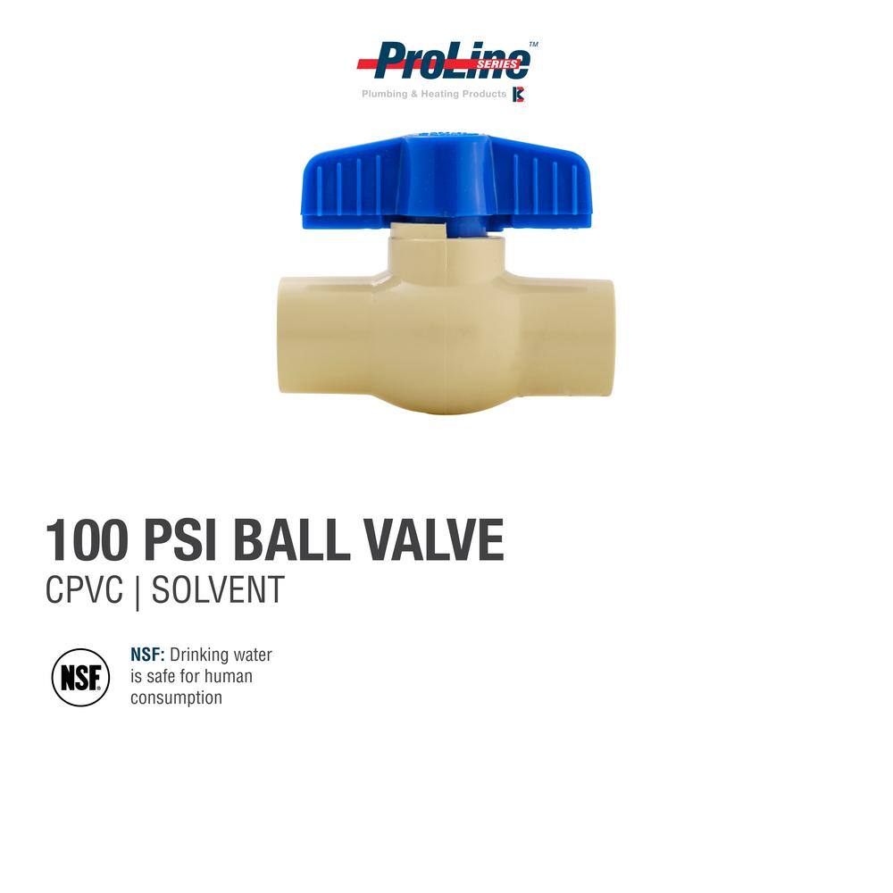 Everbilt 12 in. CPVC SOLVENT Ball Valve 107-123HN