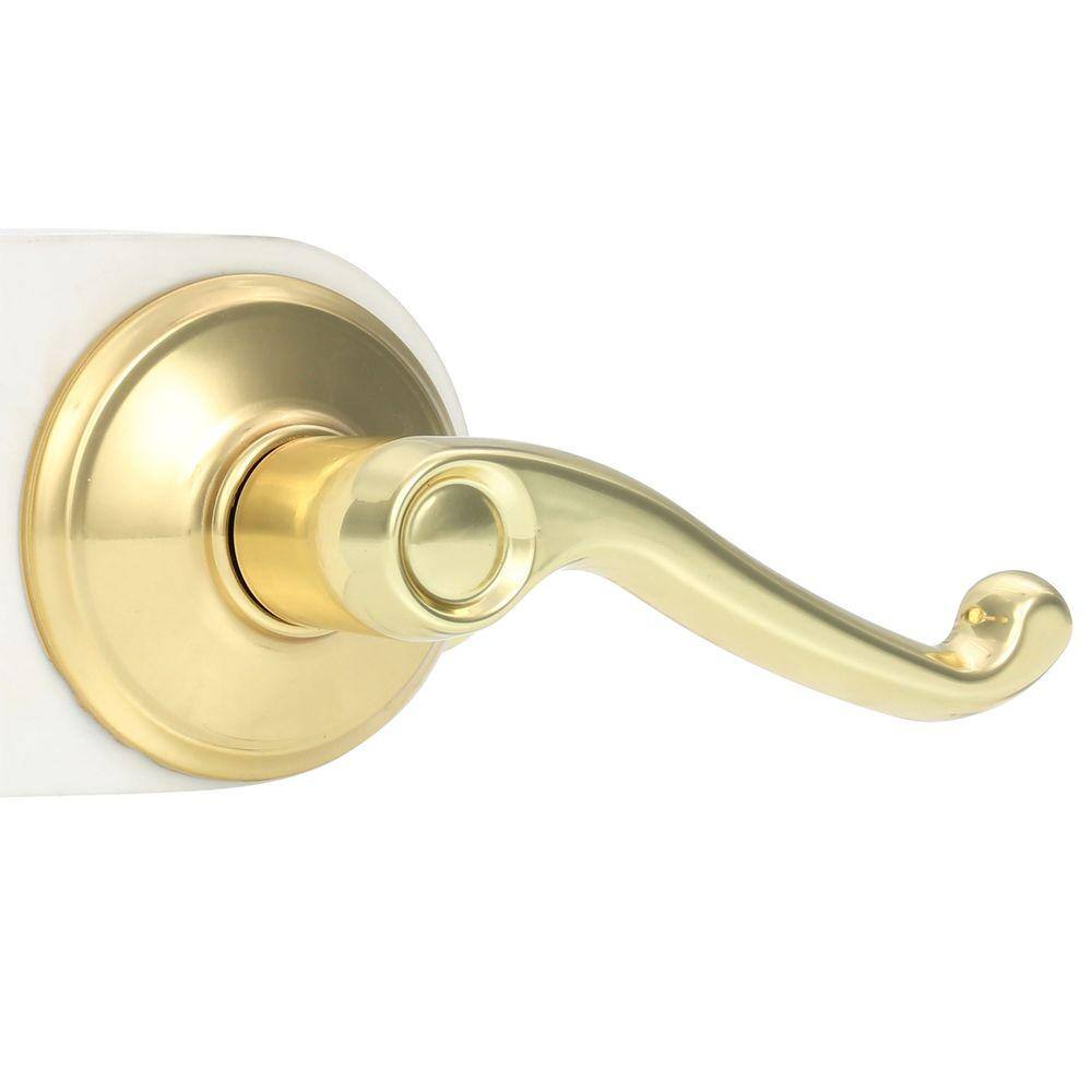 Schlage Flair Bright Brass Passage HallCloset Door Handle F10 V FLA 605