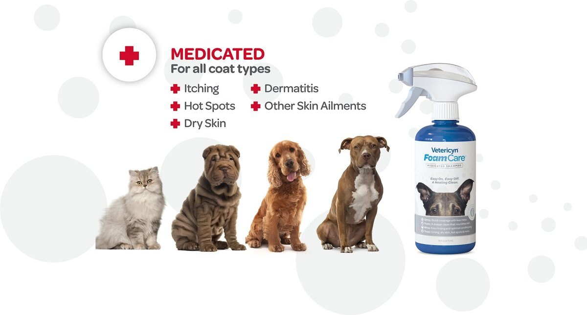 Vetericyn FoamCare Medicated Shampoo for Pets