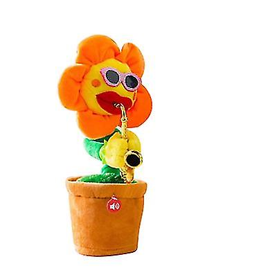 Charming Sunflower Singing Sunflower Dancing Saxophone Entertainment Toy Car Decoration