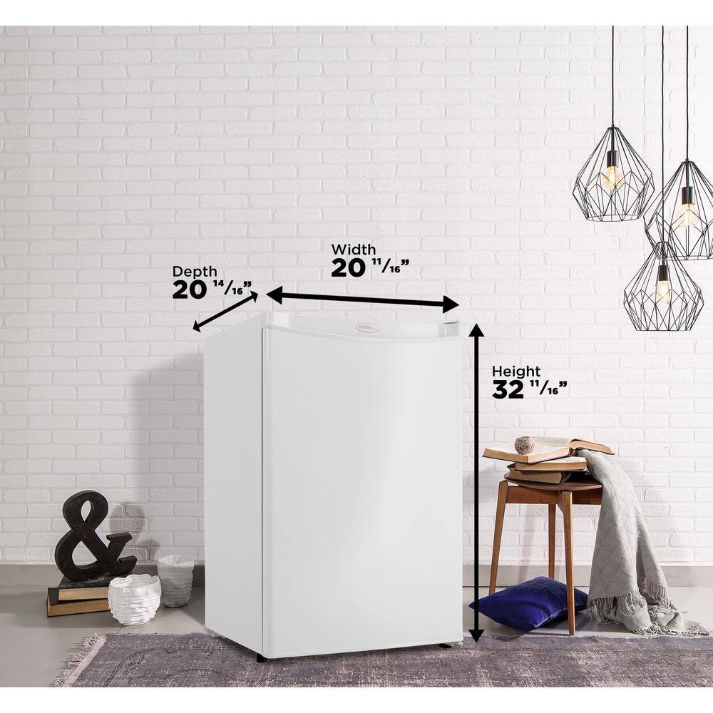 Danby 20.7 in. 4.4 cu.ft. Mini Refrigerator in White without Freezer DAR044A4WDD