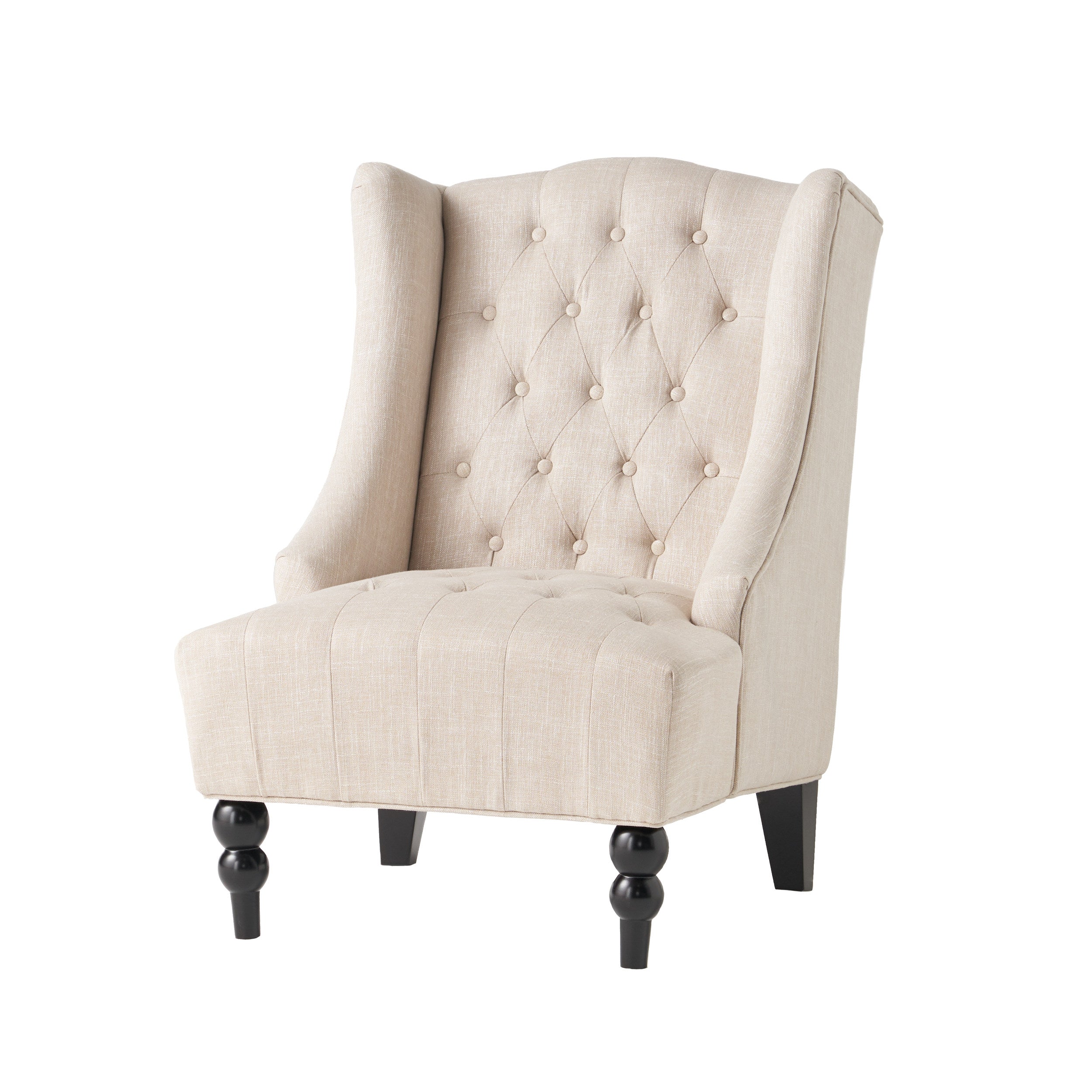 Clarice Fabric High Back Wingback  Accent Chair