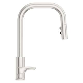 Pfister Zanna Single-Handle Touchless Kitchen Faucet with Deckplate and Soap Dispenser in Spot Defense Stainless Steel F-529-EZN3GS