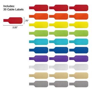 Wrap-It Storage Medium Cable Labels Multi-Color (30-Pack) A430-CL-MD-MC