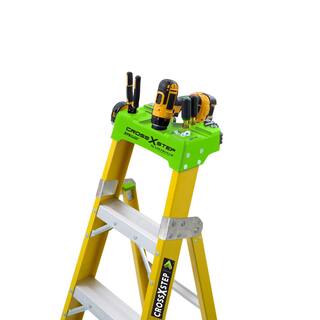 Louisville Ladder 6 ft. Fiberglass Cross Step Ladder with 375 lbs. Load Capacity Type IAA Duty Rating FXS1406HD