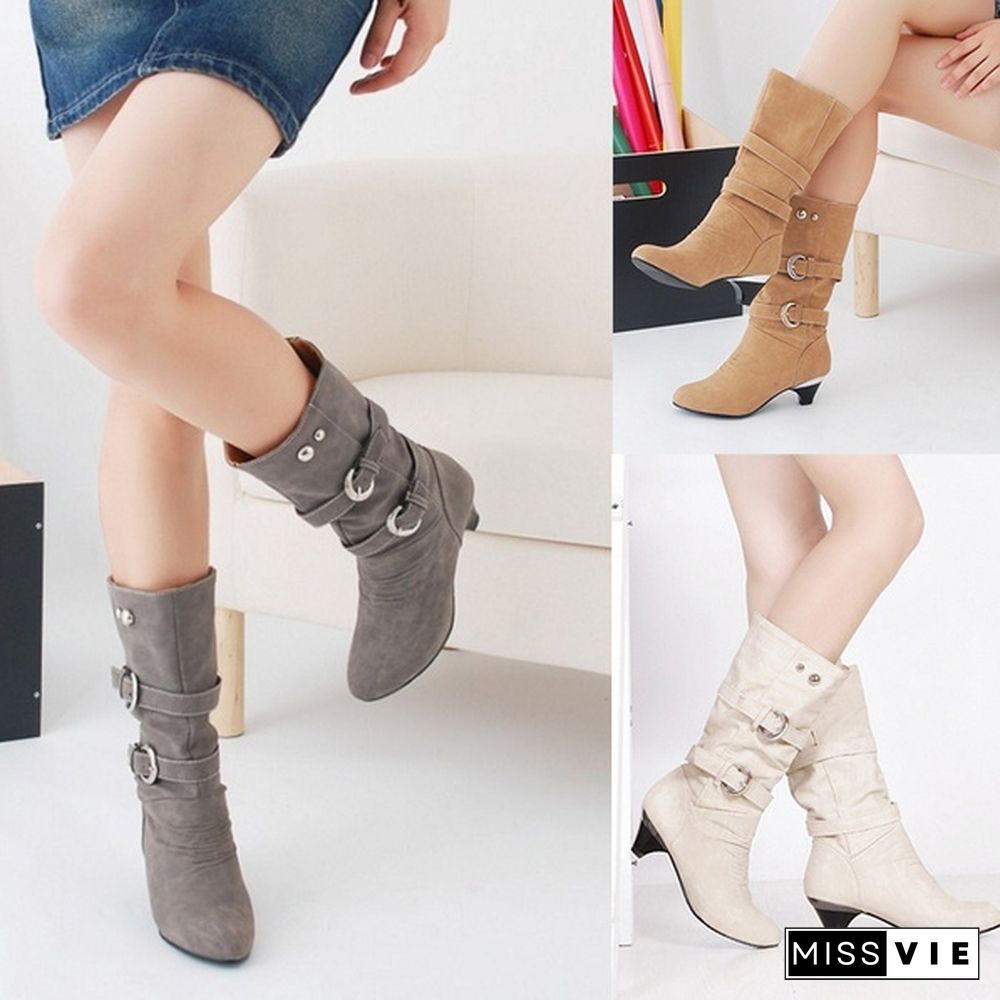 Autumn and Winter Women's Fashion Cotton Scrubs Ladies Winter Warm Boots Snow Boots Plus Size 34-43