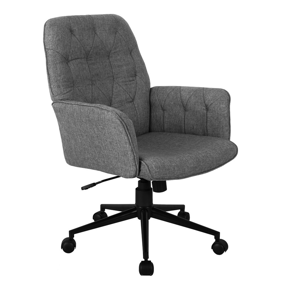 Tufted Accent Chair Swivel Adjustable Desk Chair for Office