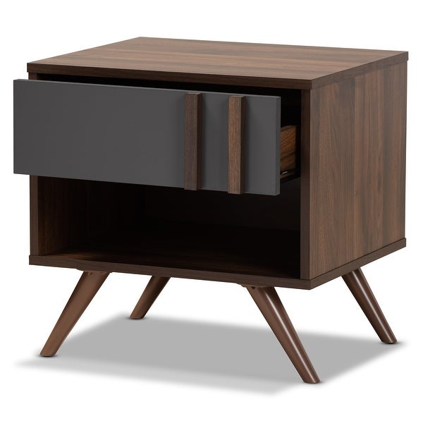 Naoki Modern and Contemporary 1-Drawer Nightstand - - 31302870