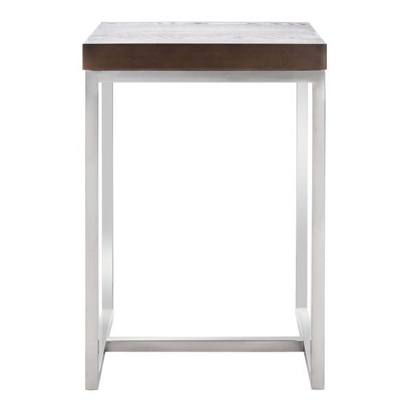 SAFAVIEH Couture High Line Collection Turner Stainless Steel Square End Table - 15.7