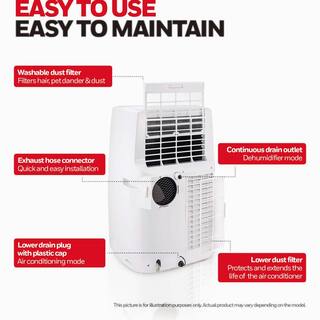 Honeywell 14000 BTU (9000 BTU DOE) Portable Air Conditioner with Dehumidifier in White MN4CFSWW9