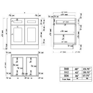 Design House Brookings Plywood Ready to Assemble Shaker 36x34.5x24 in. 2-Door 2-Drawer Base Kitchen Cabinet in Espresso 561993