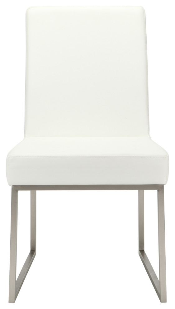 Tyson Dining Chair White M2   Contemporary   Dining Chairs   by GwG Outlet  Houzz