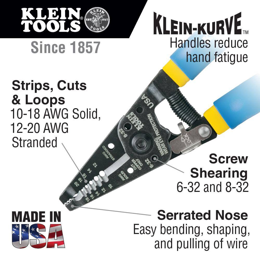 Klein Tools Solid and Stranded Copper Wire Stripper and Cutter 11055