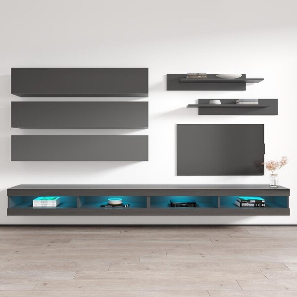 Fly J1 34TV Wall Mounted Floating Modern Entertainment Center