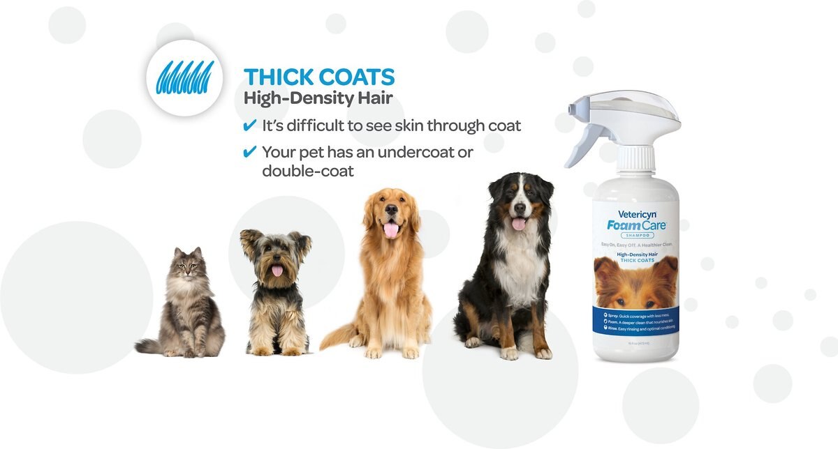 Vetericyn FoamCare Shampoo and Conditioner for Thick Coats